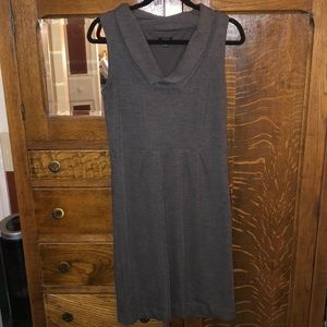 Ann Taylor cowl neck sleeveless grey dress.